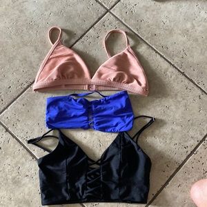 Mixed bag of bikini tops, multi size, colors
